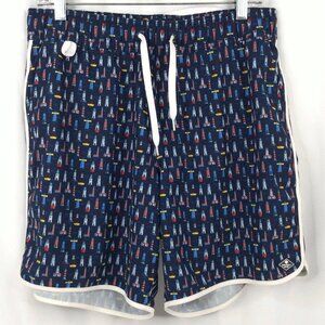 Sperry Swim‎ Trunks Mens Size Medium Unlined Hybrid Pockets Drawstring Shorts